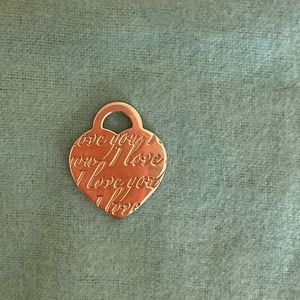 Tiffany & Co Large I LOVE YOU Notes Heart Script Charm or Pendant
